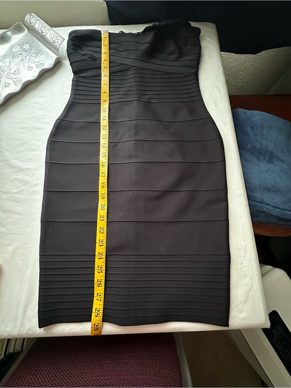 Black Bodycon Bandage Midi Dress – Size L Women's - Picture 2 of 10